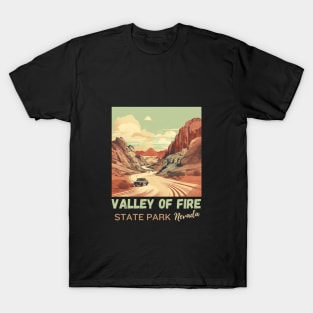 Valley Of Fire State Park Nature Lover Vintage Hiking Outdoor Travel Adventure T-Shirt